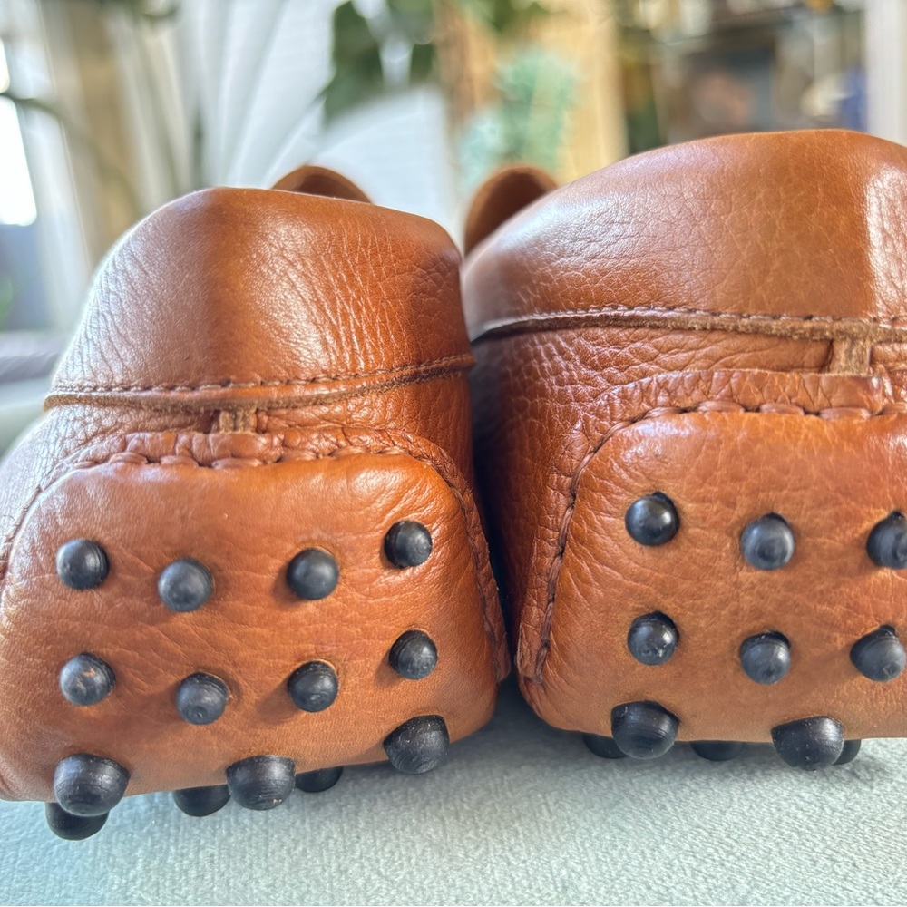 Size 12 cognac leather penny loafers - Picture 5 of 9